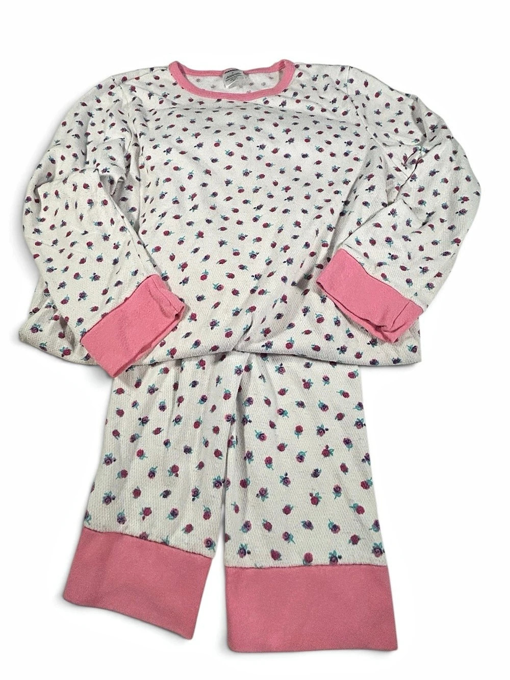 Joe Boxer Woman’s Floral Pajama Set Pink & White Floral SZ 2X Cozy Loungewear